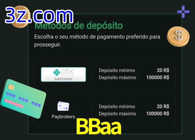 O cassino BBaa oferece uma grande variedade de métodos de pagamento